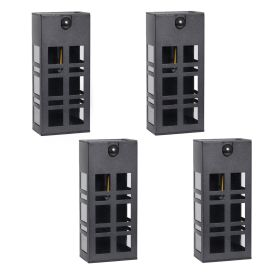 Solar LED Motion Sensor Deck Light, Black Finish, 10-50 Lumens (4-Count)