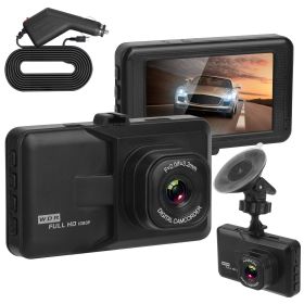 1080P Car DVR 3in Camera Dash Cam Camcorder Camera Recorder with 100Â° Angle Loop Recording Motion Detection