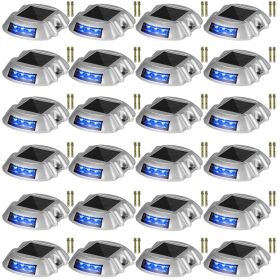 VEVOR Driveway Lights 24-Pack, Solar Driveway Lights with Switch Button, Solar Deck Lights Waterproof