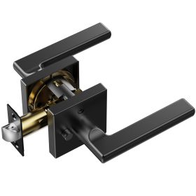 VEVOR Privacy Door Handle, 1 Pack Matte Black Door Lever, Left or Right Handing Reversible Lever with Keyless Lock, 45Â° Rotation to Open