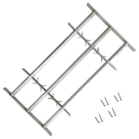 Adjustable Security Grille for Windows with 3 Crossbars 27.6"-41.3"