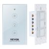 VEVOR WiFi Smart Light Dimmer Switch, 100-250V AC Wi-Fi 2.4GHz, 15% to 85% Stepless Dimming LED Dimmable Smart Switch with Touch Panel