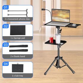 125cm projector tripod laptop tripod adjustable height 23 to 63&quot standing desk outdoor computer desk stand studio