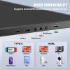 VEVOR Portable Laptop Screen Extender, 14" FHD 1080P IPS Dual Extended Monitor for 13"-17" Laptop, Swivel Portable Monitor USB-C/USB-A/Mini HDMI Port