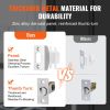 VEVOR Front Door Handle, Satin Nickel Square Handle Set with Lever Door Handle No Lock, Adjustable Hole Space