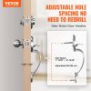 VEVOR Front Door Handle and Deadbolt Set, Satin Nickel Front Door Lock Set with Interior Knob, Adjustable Hole Spacing Single Cylinder Handleset