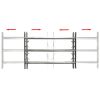 Adjustable Security Grille for Windows with 3 Crossbars 27.6"-41.3"