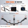 VEVOR Triple Monitor Mount, Supports 13"-27" Screens, Fully Adjustable Gas Spring Monitor Arm, Holds up to 20 lbs per Arm