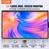 VEVOR Portable Laptop Screen Extender, 14" FHD 1080P IPS Dual Extended Monitor for 13"-17" Laptop, Swivel Portable Monitor USB-C/USB-A/Mini HDMI Port