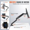 VEVOR Single Monitor Mount for 13"-32" Screens, Gas Spring Monitor Arm, Holds up to 20 lbs, Monitor Arm Desk Mount with C-Clamp/Grommet Mounting Base