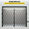 VEVOR Double Folding Security Gate, 7.1' H x 12.5' W Folding Door Gate, Steel Accordion Security Gate, Flexible Expanding Security Gate