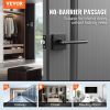 VEVOR Passage Door Handle, 5 Pack Matte Black Door Lever, Left or Right Handing Reversible Lever Non-Locking, 45Â° Rotation to Open