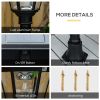 76.5" Solar Lamp Post Light, Dusk to Dawn Vintage Style Street Light, Aluminum Solar Powdered Lamp, PIR Motion Sensor for Garden, Lawn, Pathway