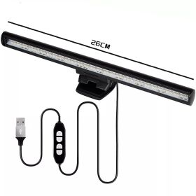Computer LED Light Bar With USB Connectivity, Eye-Caring Technology, And Adjustable Brightness For Monitors (Color: Black)