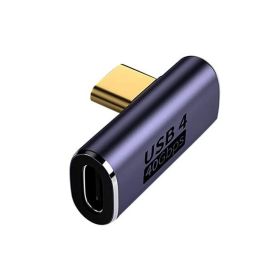 USB C Adapter; 90 Degree Right Angle ; Type C Male To Female Adapter Extender Support 100W Fast Charging 40Gbps Data Transfer 8K@60Hz Video Output For (style: USB C To USB C, Color: In The Turn 90Â°)