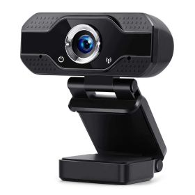 Cross border HD Webcam Online Video Live Online Course USB Drive free Computer Camera 1080P (colour: Black (surface shell with dot))