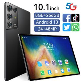 2023 New 5G Tablet PC, S30pro, 10.1 inch, 512GB large flash memory, Android Tablets, Dual Cards,  8000mAh Laptops, wifi GPS (Color: Black, ROM: 256GB)