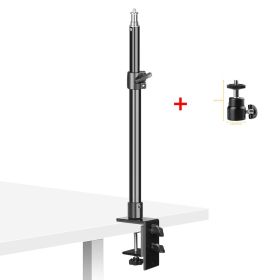 SH Desktop Light Stand C-clamp Light Tripod With 1/4" Ball Head Adjustable Tabletop Bracket Stand For Camera, Ring Light (Color: With Ball Head)