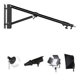 SH Wall Mount Boom Arm For Photography Studio Video Strobe Lights, Max Length 137cm or 170cm, Horizontal and Vertical Rotatable (Color: 3pcs 170cm)