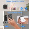 WiFi Security Doorbell Camera with Volume Adjustable Wireless Chime 1080P Camera Night Vision 2-Way Audio Free Cloud Storage